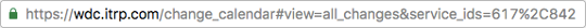 View options included in the ITRP Change Calendar URL