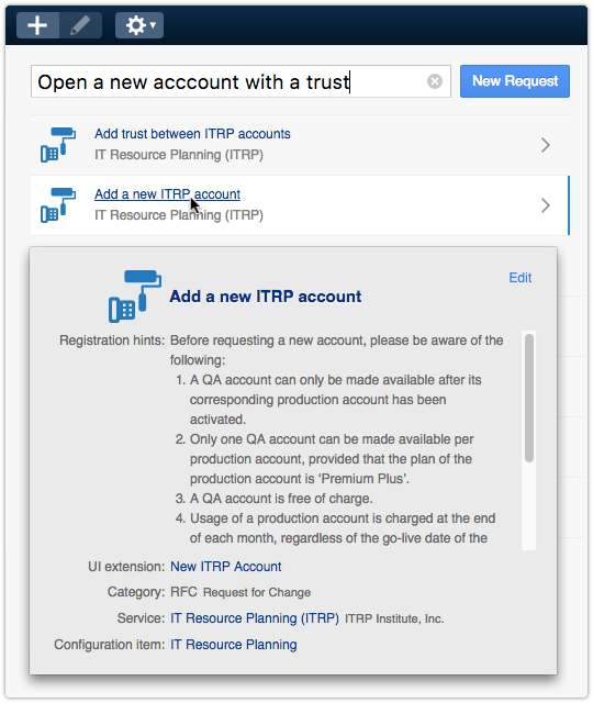 Preview with scrollbar opened from search results