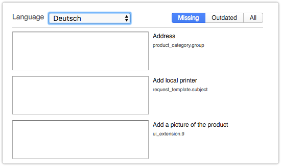 Importing language translations